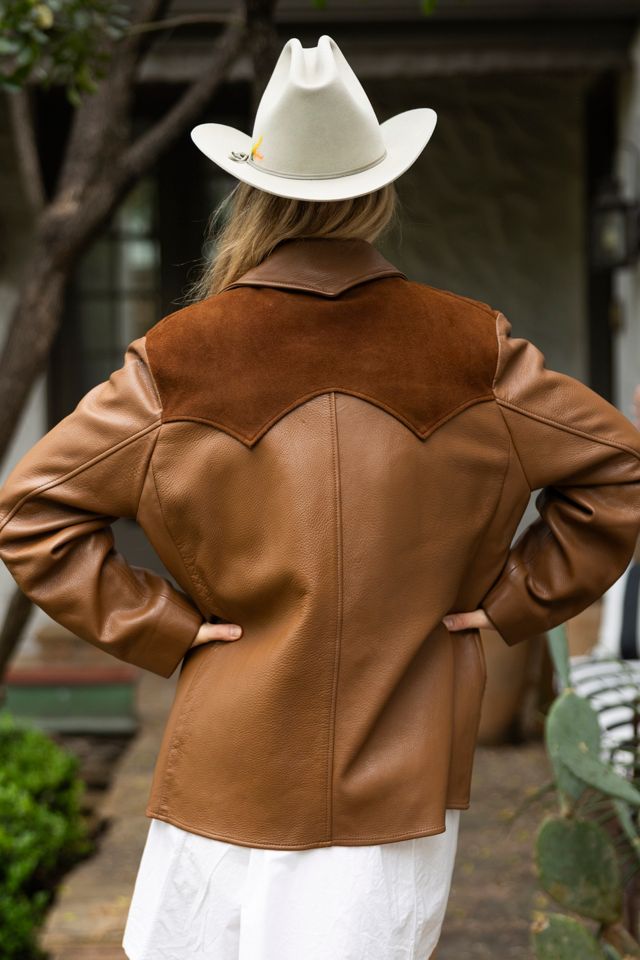 The Two-Tone Suede & Leather Western Blazer by Lauren Owen of Texas #2
