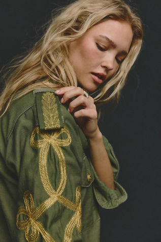 Женская куртка Tricia Fix Embroidered Military, цвет: Армейский — фото 4