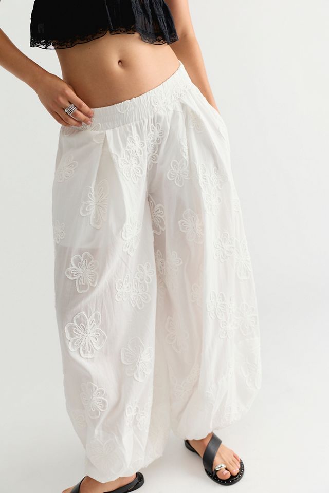 Moonflower Textured Pull-On Balloon Pants #1