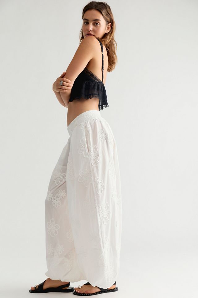 Moonflower Textured Pull-On Balloon Pants #3
