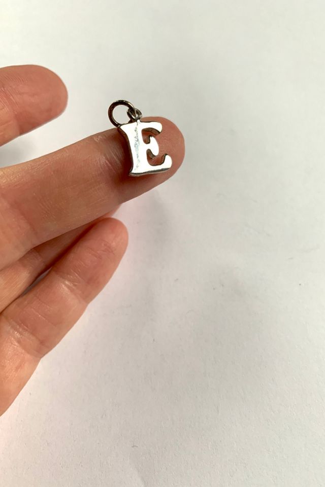 Vintage Sterling Silver Letter E Initial Charm Selected by SharpLilTeeth #2