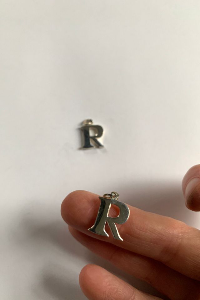 Vintage Sterling Silver Letter R Initial Charm Selected by SharpLilTeeth #1