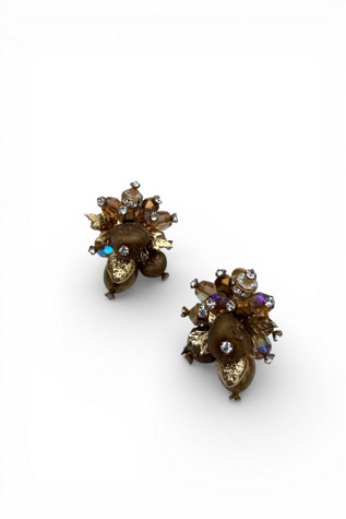 Vintage Mid Century Aurora Borealis Earrings Selected by SharpLilTeeth