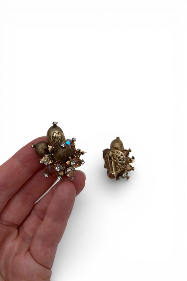 Vintage Mid Century Aurora Borealis Earrings Selected by SharpLilTeeth #2