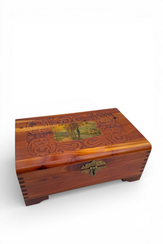 Vintage Mid Century Varnished Jewelry Box Selected by SharpLilTeeth