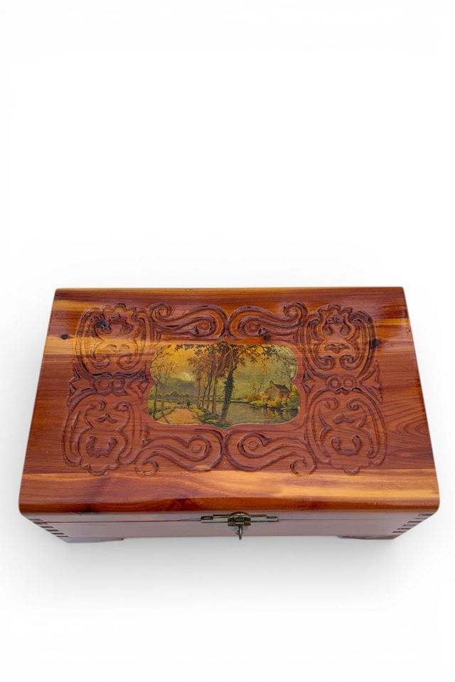 Vintage Mid Century Varnished Jewelry Box Selected by SharpLilTeeth #2