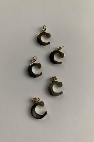 Vintage Sterling Silver Letter C Initial Charm Selected by SharpLilTeeth