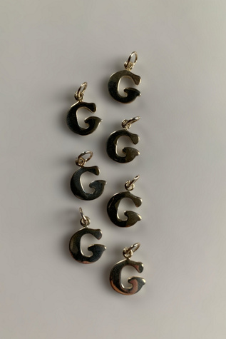 Vintage Sterling Silver Letter G Initial Charm Selected by SharpLilTeeth