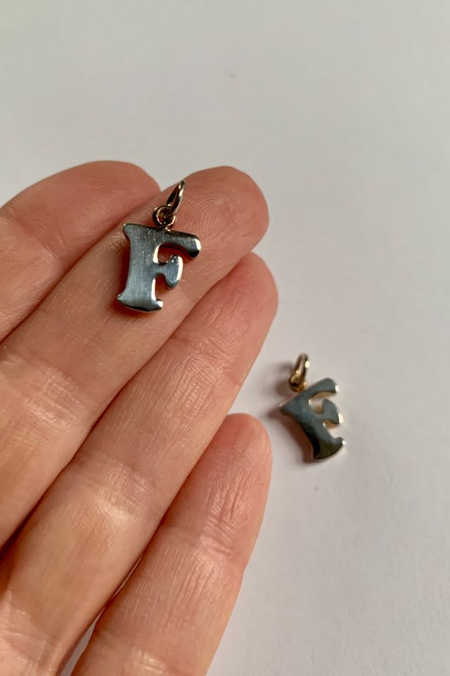 Vintage Sterling Silver Letter F Initial Charm Selected by SharpLilTeeth #1
