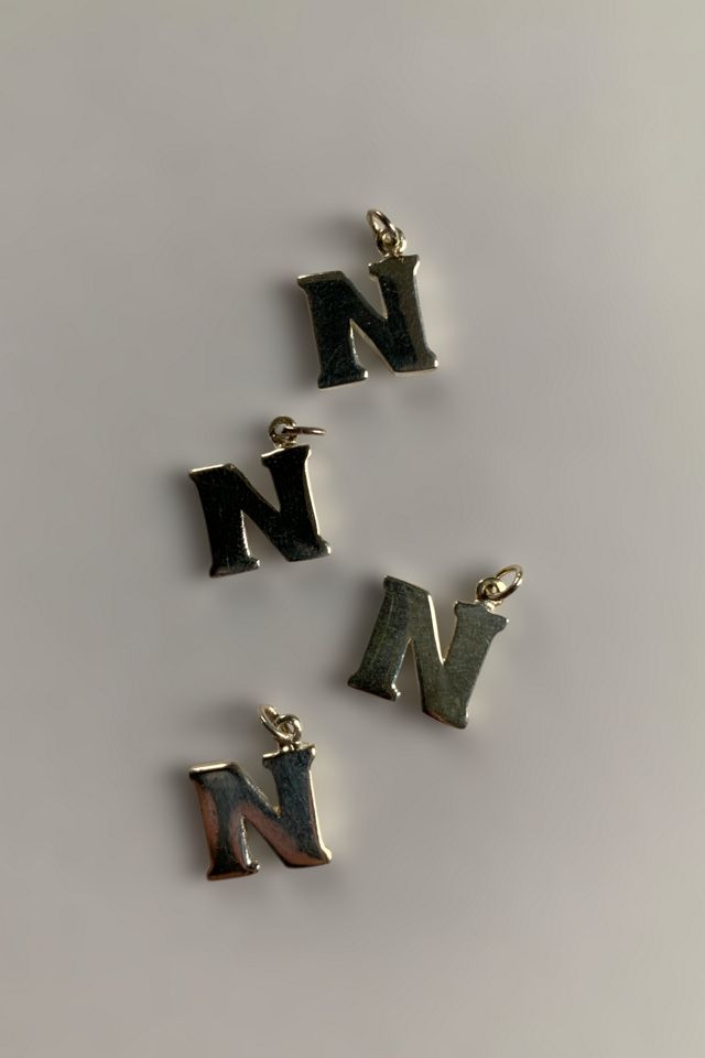 Vintage Sterling Silver Letter N Initial Charm Selected by SharpLilTeeth #1