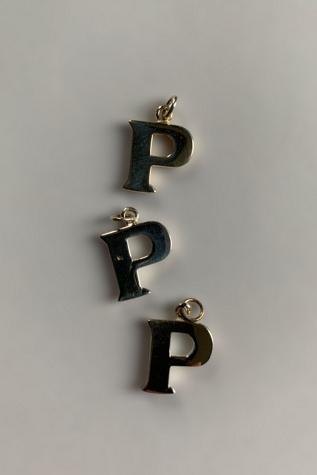 Vintage Sterling Silver Letter P Initial Charm Selected by SharpLilTeeth