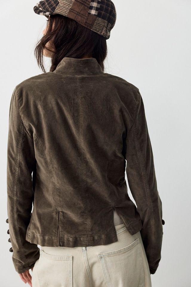 Fitted Velvet Military Jacket #2