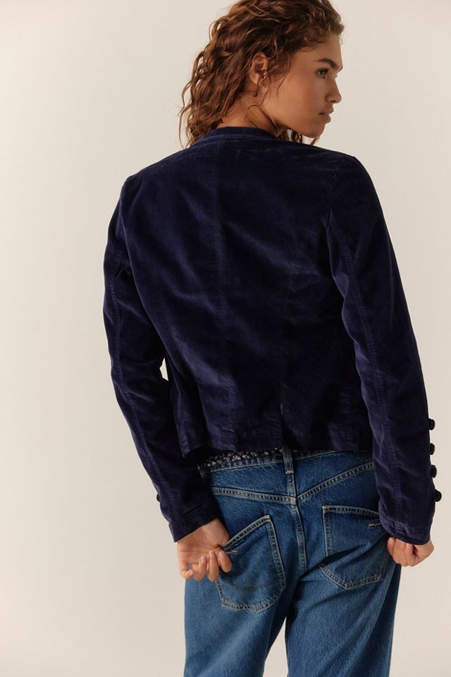 Fitted Velvet Military Jacket #2
