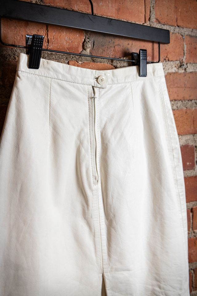 Vintage 80s North Beach Leather White Skirt Selected by Black Shag Vintage #2