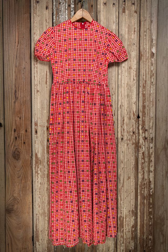 Vintage 70s Maxi Picnic Dress Selected by Black Shag Vintage #1