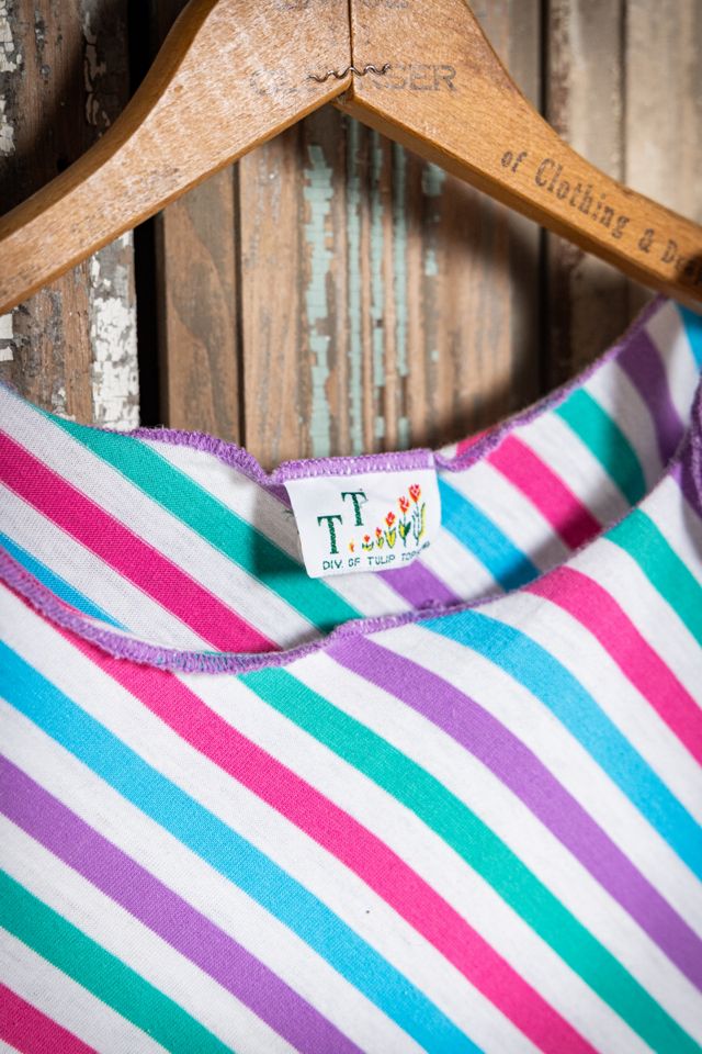 Vintage 80s TT Striped Top Selected By Black Shag Vintage #2