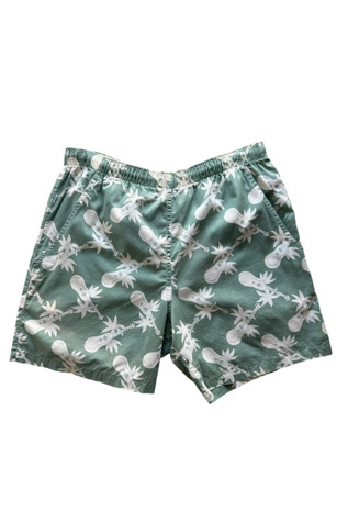 Vintage 1960s Guitar Palm Tree Themed Shorts Selected By Vintage Warrior