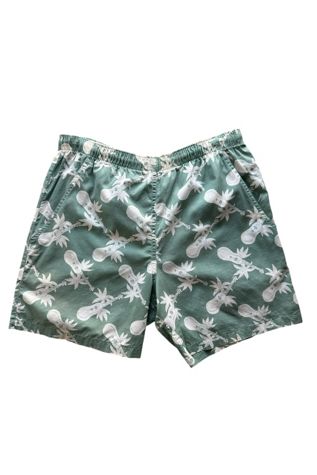Vintage 1960s Guitar Palm Tree Themed Shorts Selected By Vintage Warrior