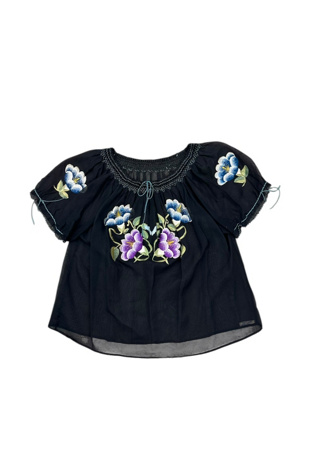 Vintage 1940s Floral Sheer Blouse Selected By Vintage Warrior