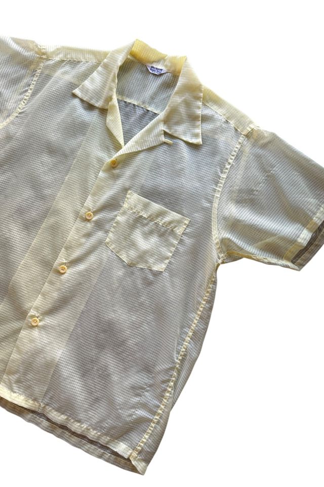 Vintage 1960s Sheer Light Weight Button Up Shirt Selected By Vintage Warrior #1