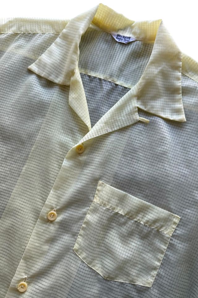 Vintage 1960s Sheer Light Weight Button Up Shirt Selected By Vintage Warrior #2