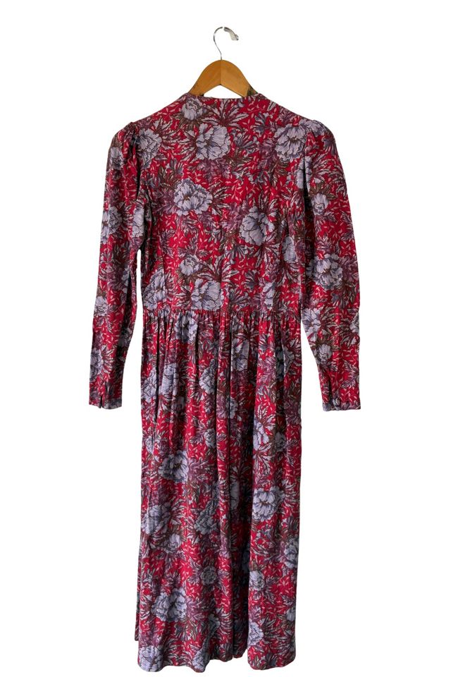 Vintage Laura Ashley Red and Lavender Dress Selected by The Curatorial Dept. #2