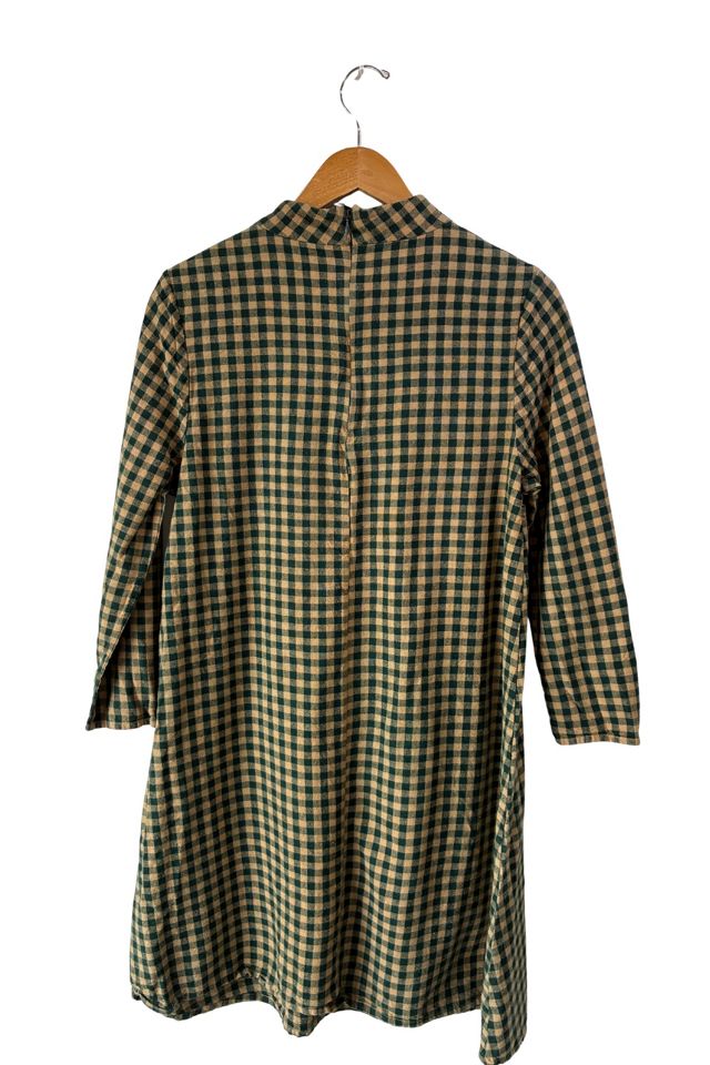 Ali Golden Green and Gold Gingham Dress Selected by The Curatorial Dept. #2