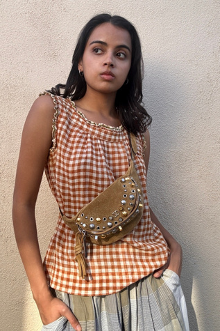 Valentino 2025 Suede Studded Belt Bag Selected by The Curatorial Dept.
