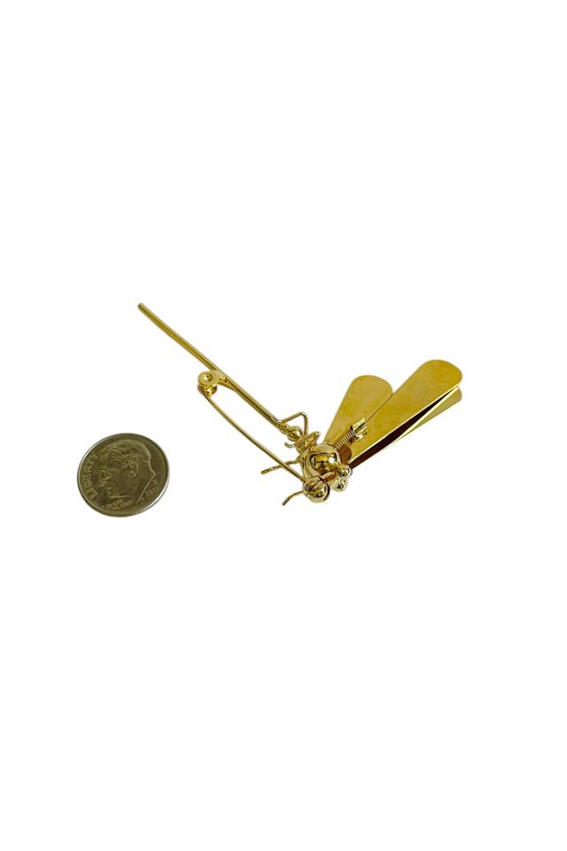 Vintage Gold Trembler Dragonfly Pin Selected by FernMercantile #2