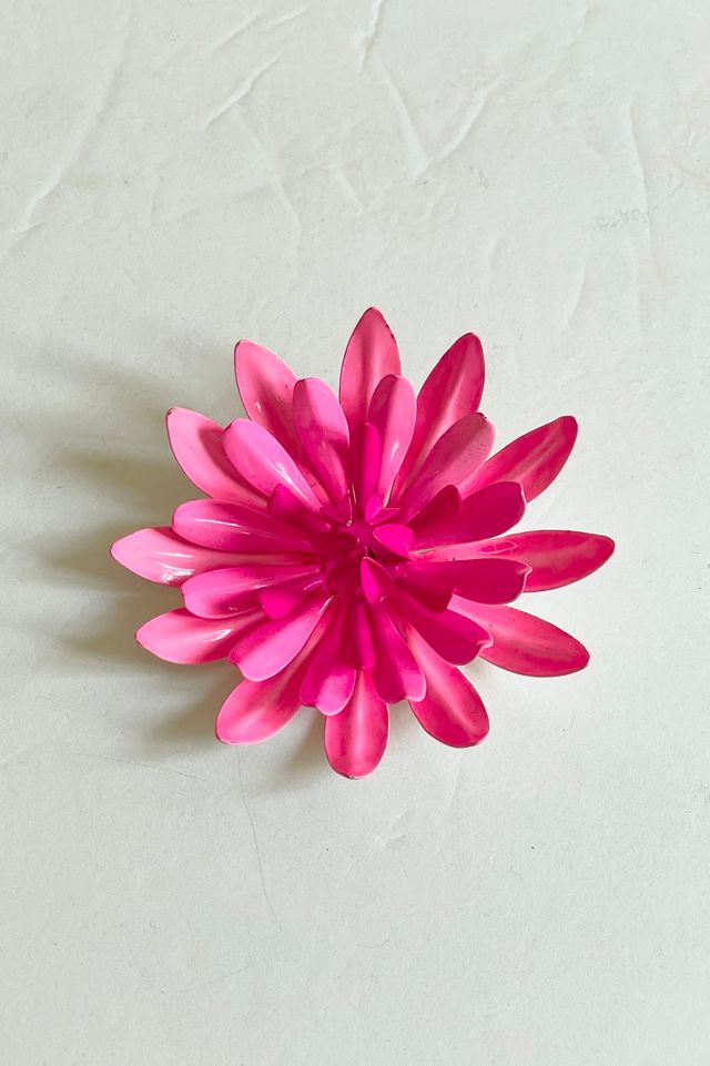 Vintage 1970's Pink Magnolia Flower Enamel Pin Selected by FernMercantile #1
