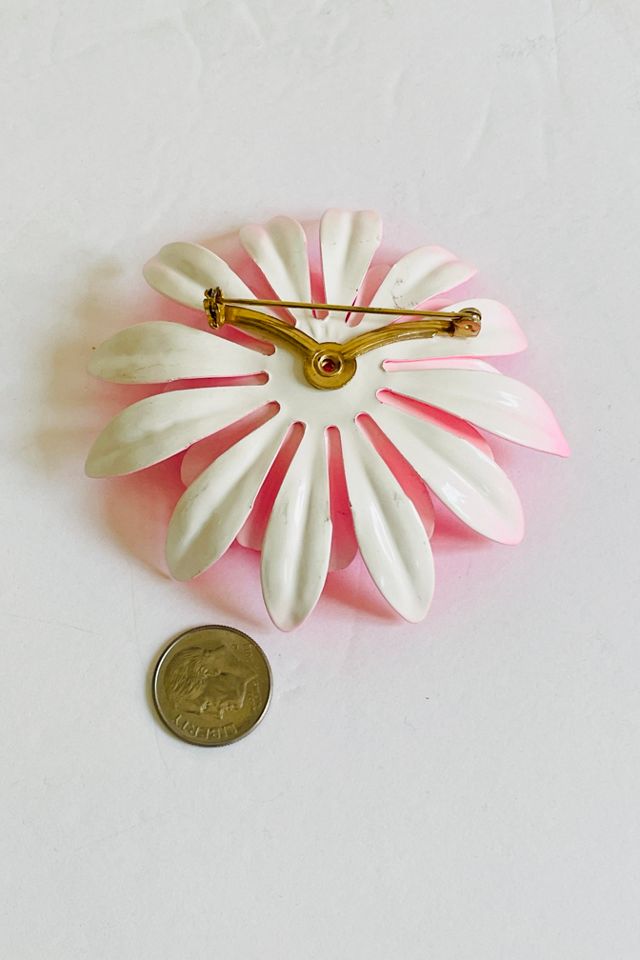 Vintage 1970's Pink Magnolia Flower Enamel Pin Selected by FernMercantile #2