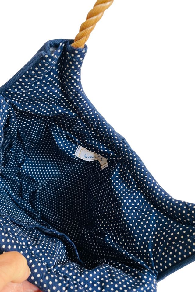 Vintage 1970's Floral Applique Hobo Bag Selected by FernMercantile #3
