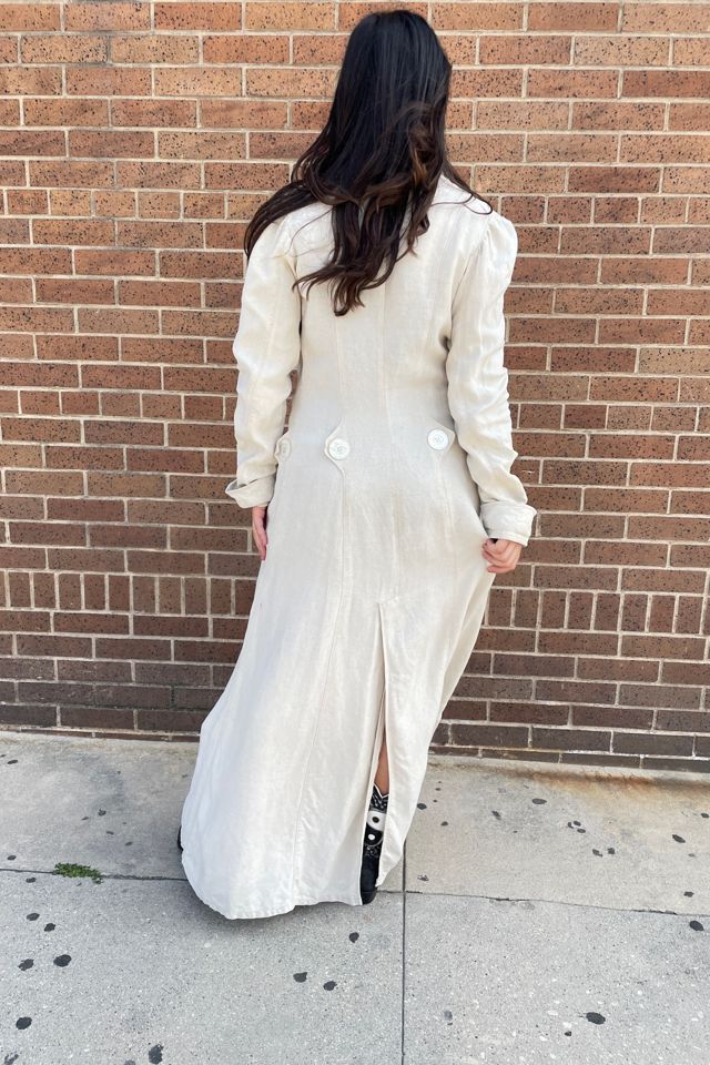 Antique Edwardian Linen Driving Coat Selected by Fernmercantile #2