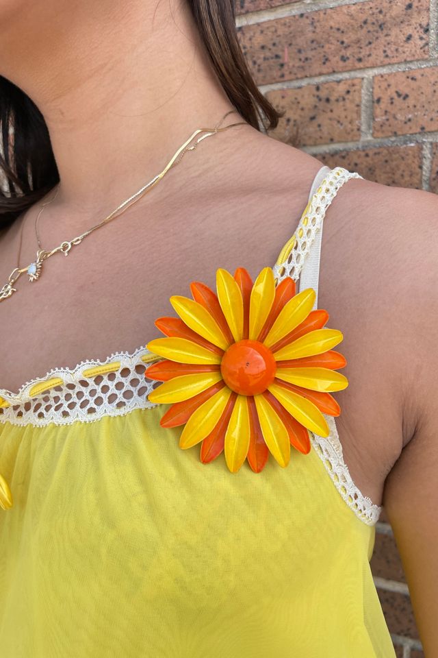 Vintage 1960's Yellow  Baby Doll Slip Dress Selected by FernMercantile #3