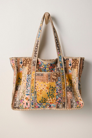 Женская сумка Free People Distorted Quilt, цвет: Чайный комбинированный — фото 3