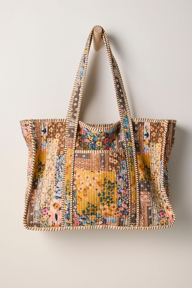 Distorted Quilt Tote Bag #1