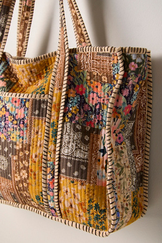 Женская сумка Free People Distorted Quilt, цвет: Чайный комбинированный — фото 4