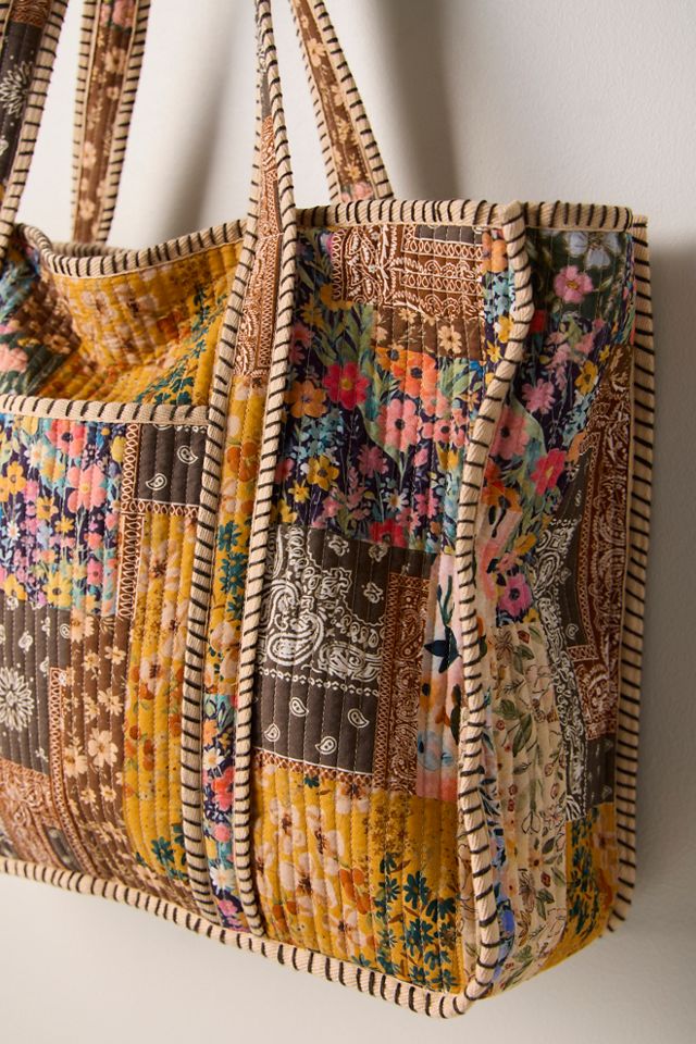 Distorted Quilt Tote Bag #2