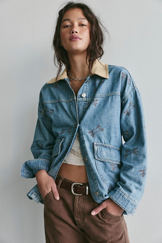 Tricia Fix Horsey Jacket at Free People in Blue, Size: L