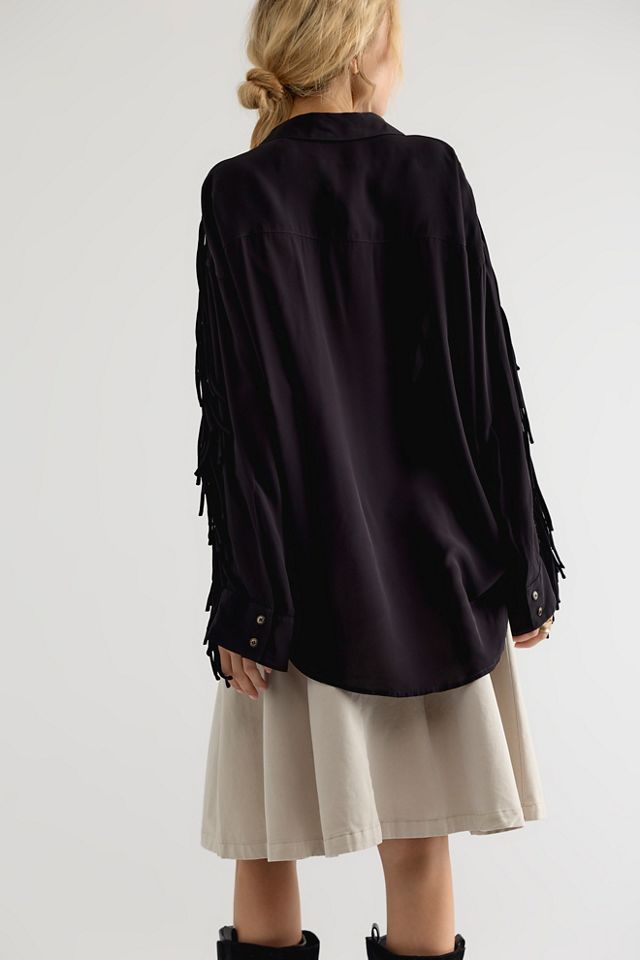 The Tales Western Nights Opal Fringe Button Down #1