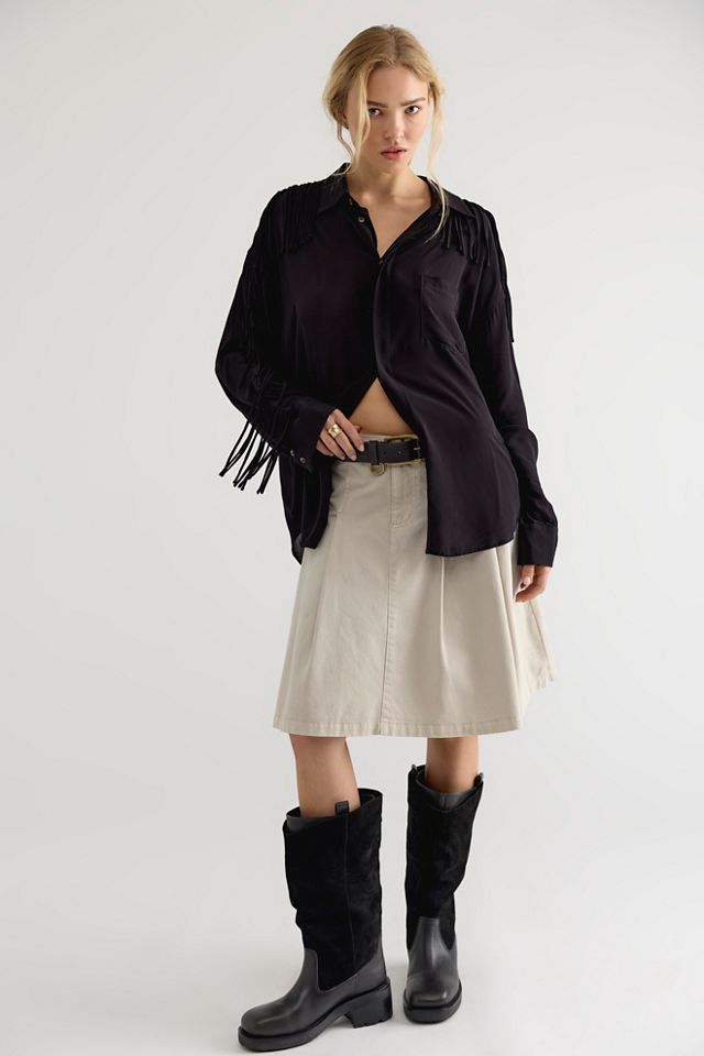 The Tales Western Nights Opal Fringe Button Down #2