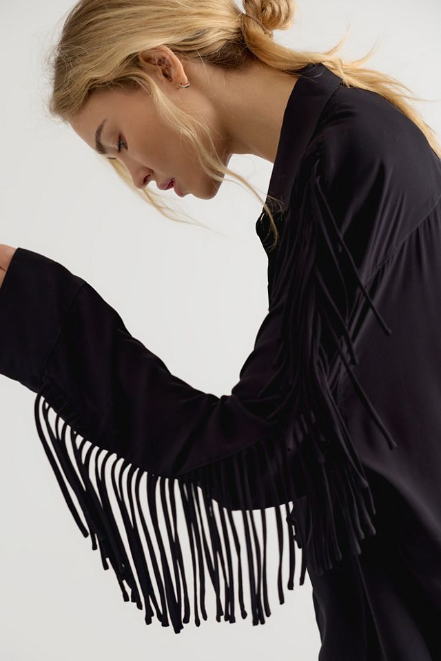 The Tales Western Nights Opal Fringe Button Down #3