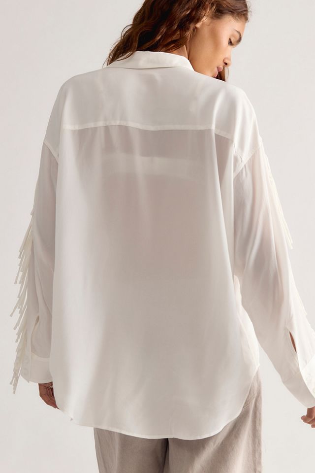 The Tales Western Nights Opal Fringe Button Down #1