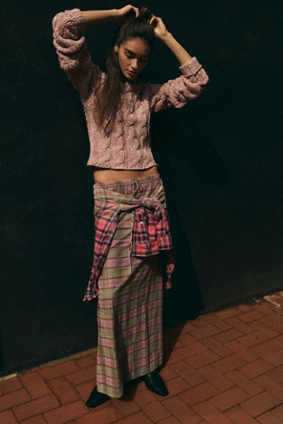 FP One Plaid Column Skirt