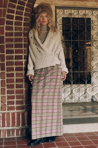 Женская юбка FP One Plaid Column, цвет: Розовый комбинированный
