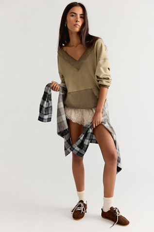 Женский свитер Free People Frankie Pullover, цвет: Seaweed — фото 4