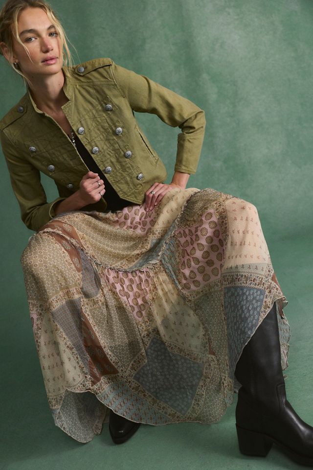 Single Whip Printed Maxi Skirt #2