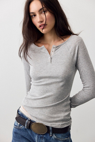 Keeping It Light Ribbed Henley