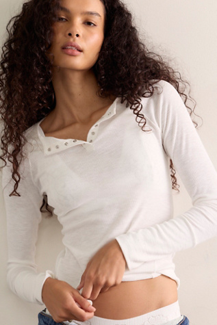 Keeping It Light Ribbed Henley
