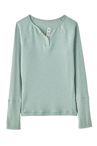 Keeping It Light Ribbed Henley